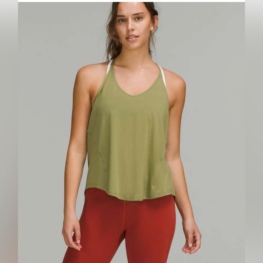 Lululemon Athletica Silk Modal Tank Top Size 8-Wasabi Green